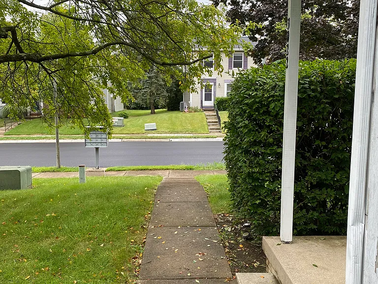 View from front entry to street