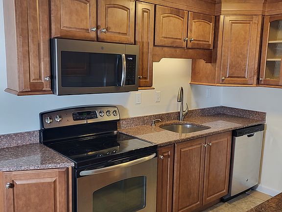 Ample cabinets and work space.