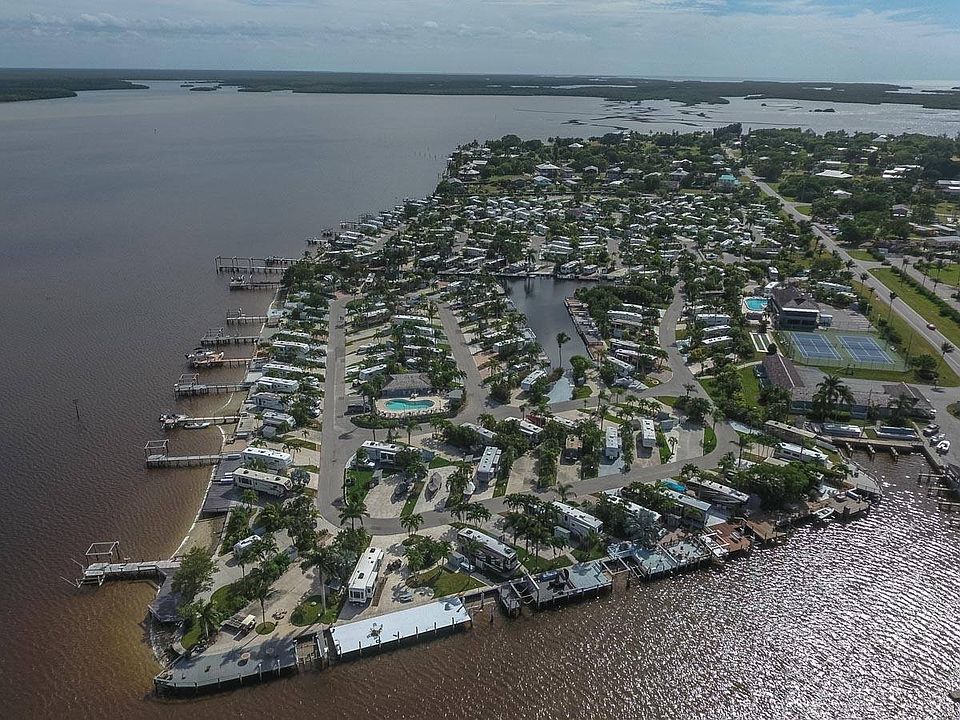 Aerial view of resort