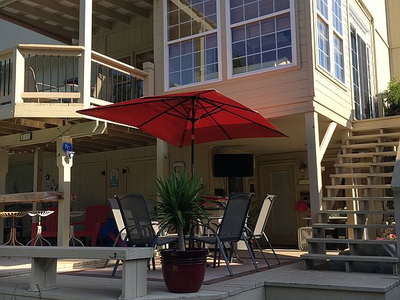 Deck with outdoor cable tv