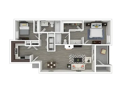 Floor plan 2x2-1158- Classic