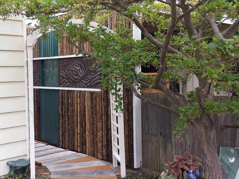 The private entrance to the apartment is on the north side of the house.