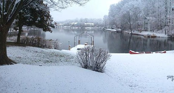 Lake in snow