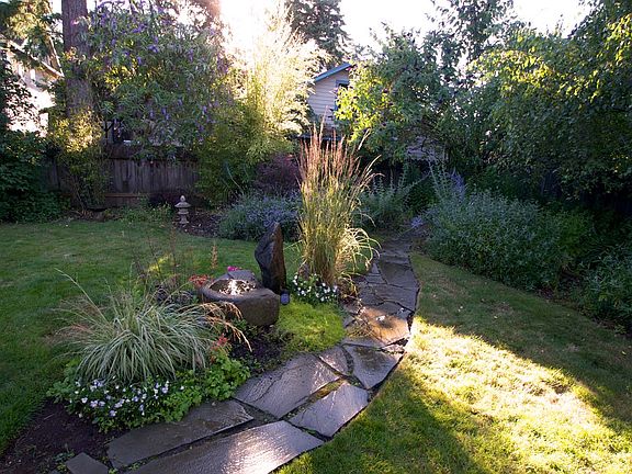 Backyard garden walk