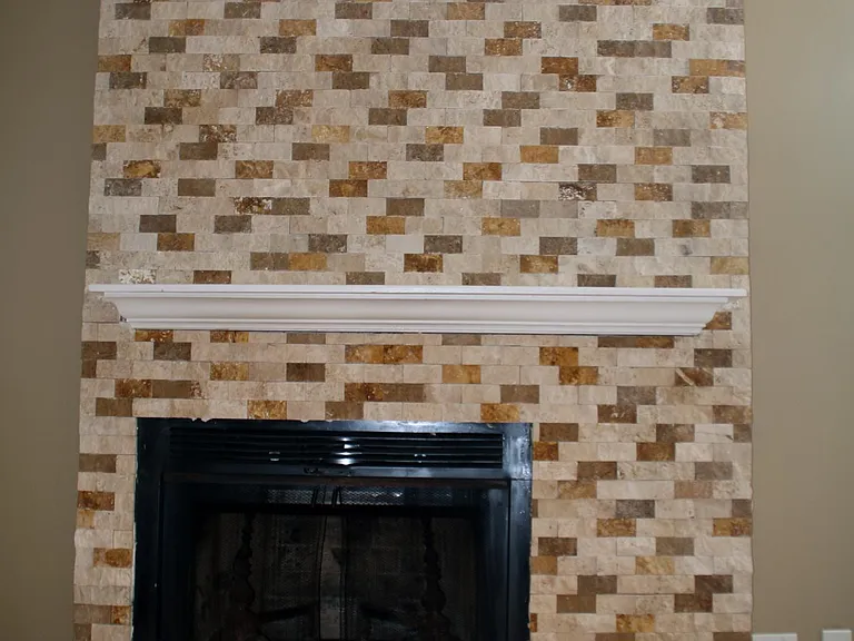 Wood burning fireplace