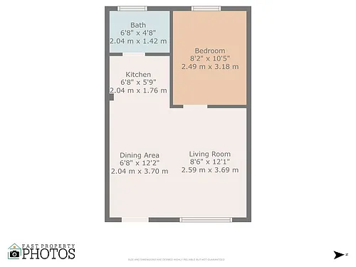 Floor plan 1 Bedroom Lt