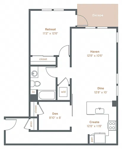 Floor plan A11 + Den