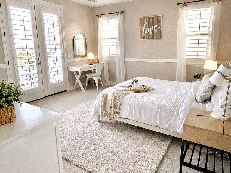 Upstairs bedroom 3 with balcony