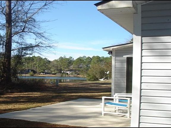 Back patio and view of lake