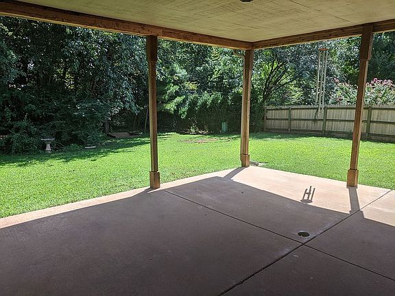 large covered back patio