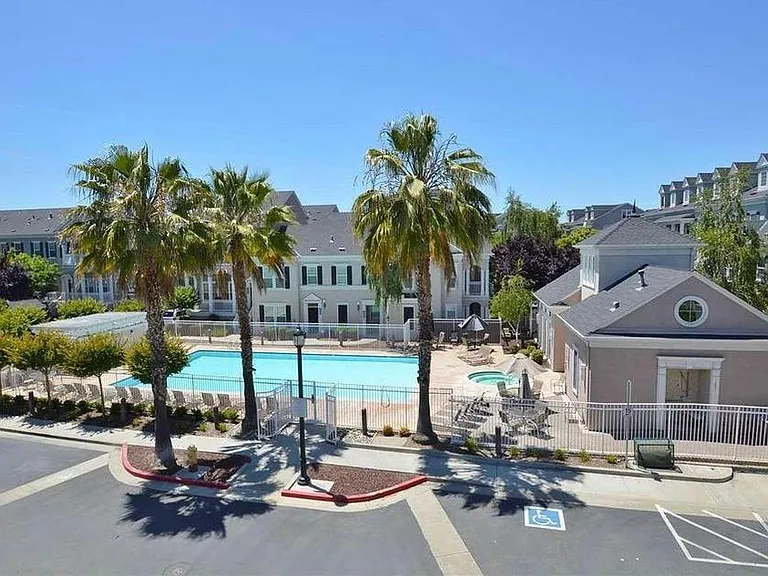 Community swimming pool and hot tub