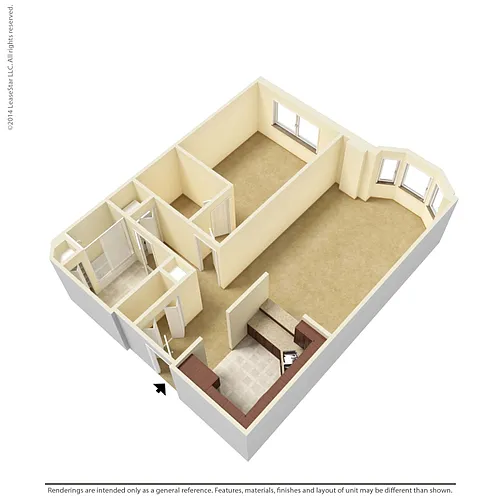 Floor plan 1 Bedroom - A5