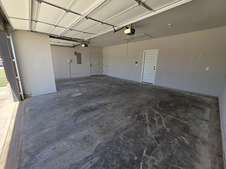 Inside the 3 car garage