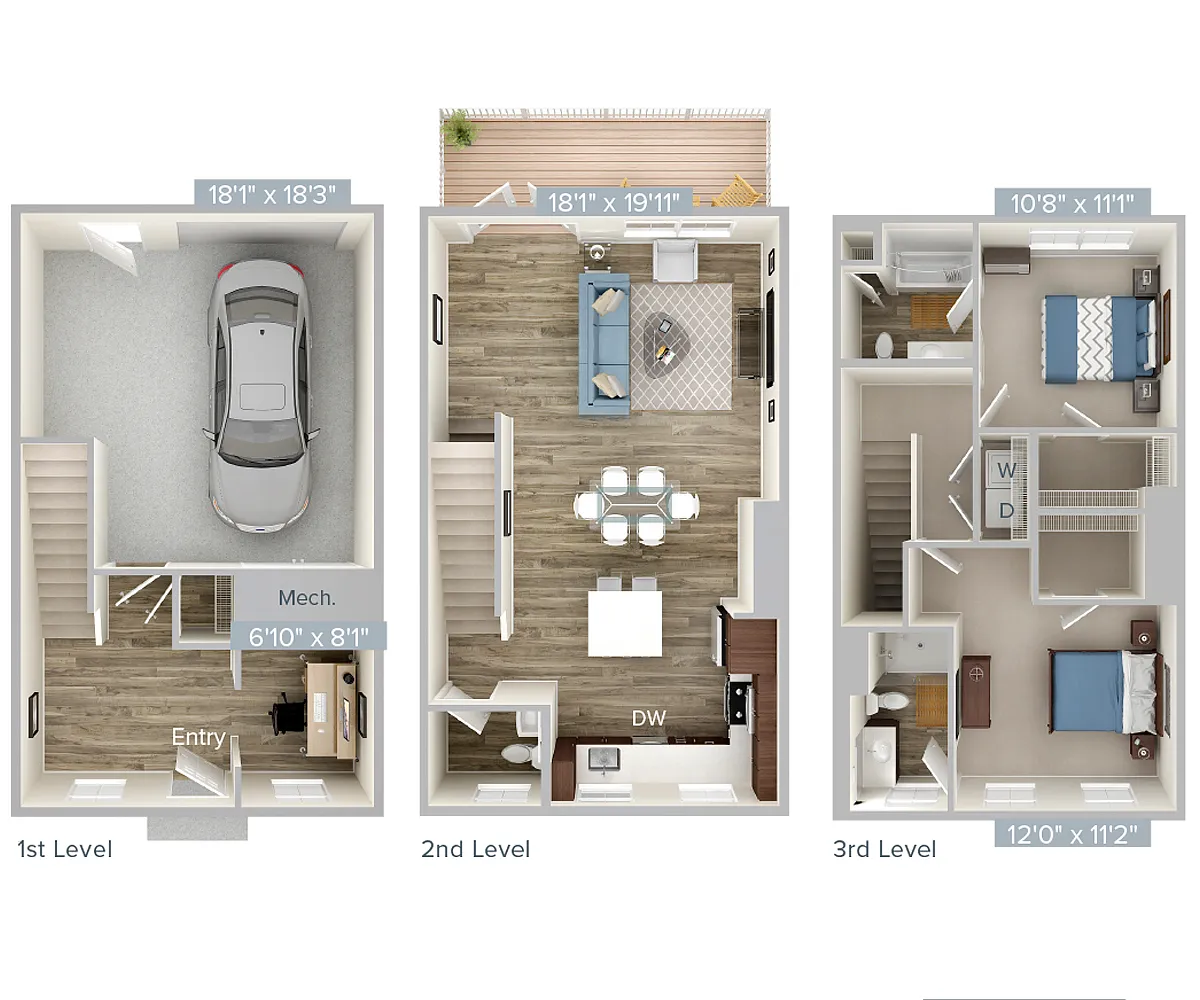 Floor plan B15T-1405-1445