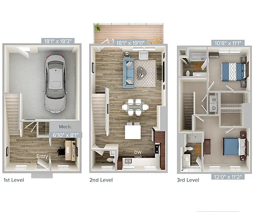 Floor plan B15T-1405-1445
