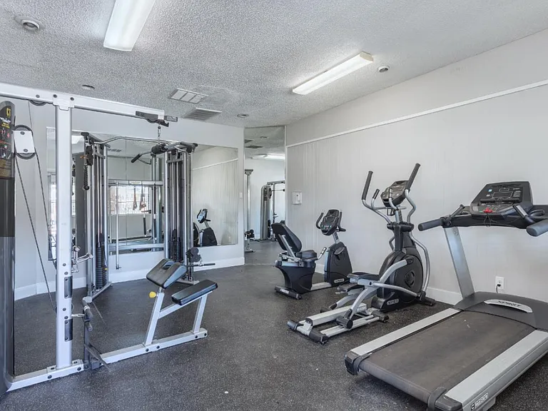 Stay active in our fully equipped fitness center featuring cardio machines, strength-training equipment, and plenty of space for your daily workout routine.