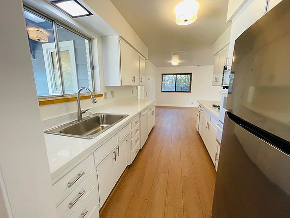 Kitchen with new quartz countertops