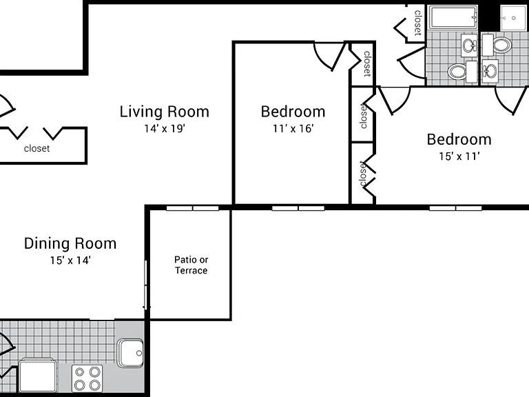 2 Bedroom | 2 Bathroom 2 Bedroom | 2 Bathroom