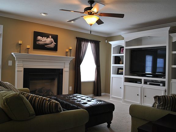 Family Room with Custom Built-In Entertainment Center