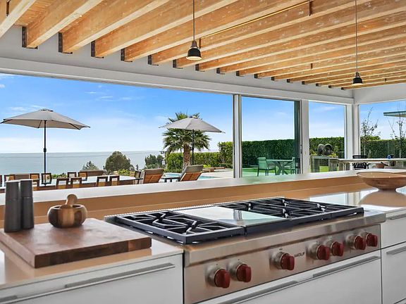 Large windows offer inspiring ocean views while cooking.