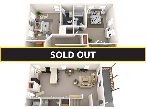 Floor plan 2BR/2.5BA