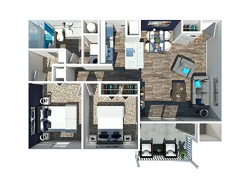 Floor plan Two Bedroom