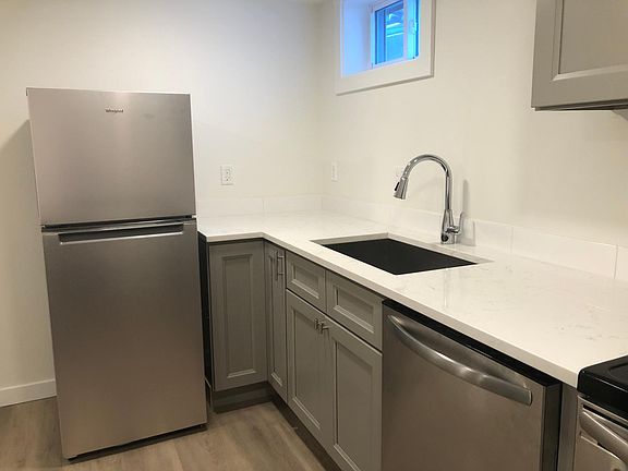 Dishwasher, fridge, sink