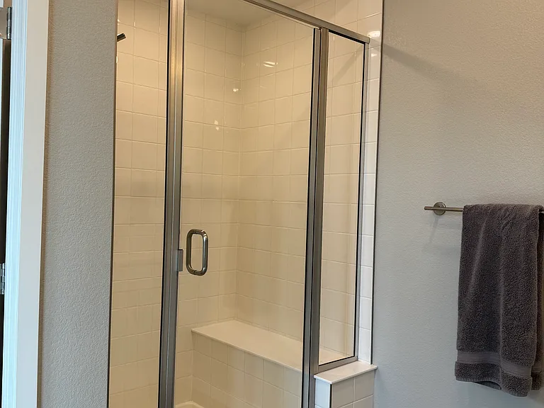 Towel rack near shower