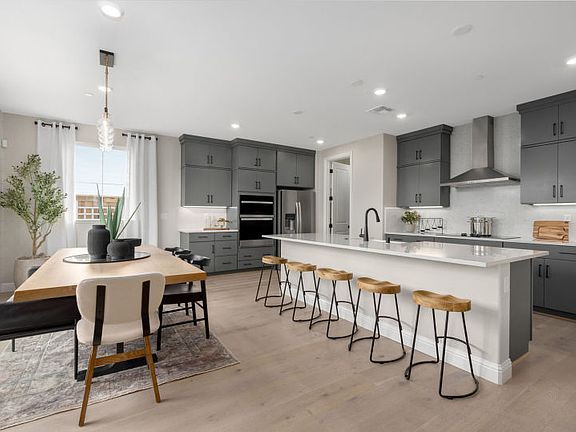 Luxurious kitchen with spacious eat-in island