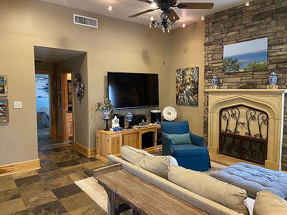living and hall to bed/bath