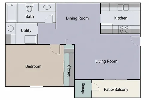 Floor plan One Bedroom
