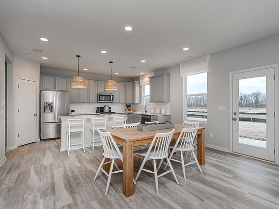 Large kitchen with dining cafe area