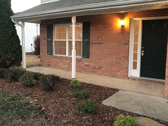 Newly landscaped front porch
