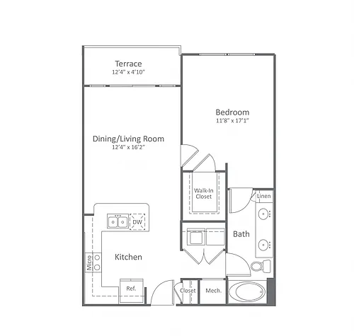 Floor plan A2, A2a/b/c