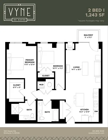 Floor plan 2 BED - I