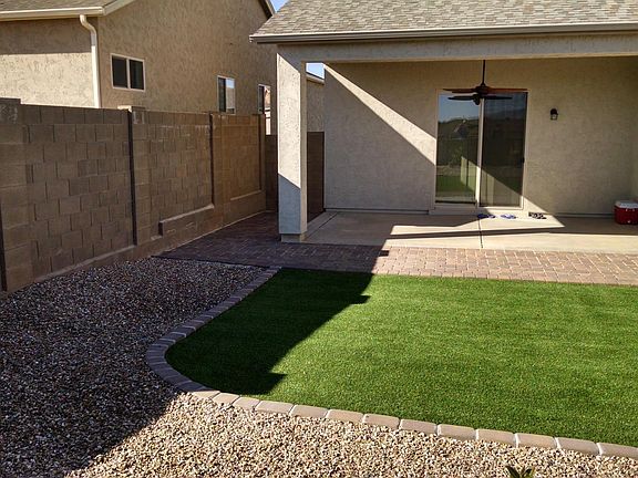 Landscaped backyard