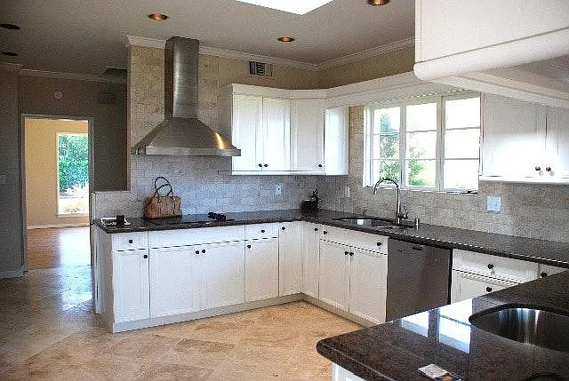 Kitchen & dining room in distance