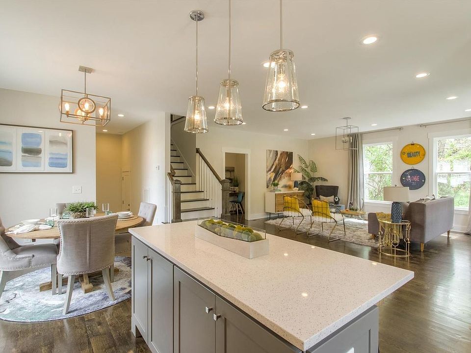 OPEN layout | Kitchen + living room + dining area