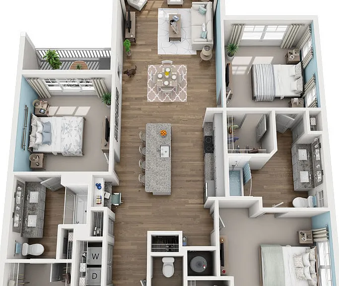 Element Barclay - 3A - 2 Beds - 2 Baths - 1659 Sq. ft.