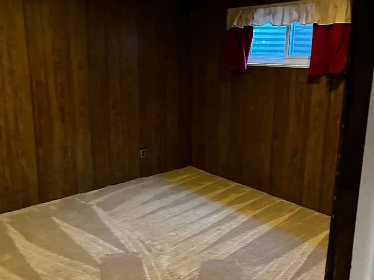 walking in to basement bedroom