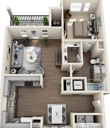 One Bedroom, 832 sqft, Full-Sized Washer/Dryer, Patio/Balcony, Walk-in Closet One Bedroom, 832 sqft, Full-Sized Washer/Dryer, Patio/Balcony, Walk-in Closet