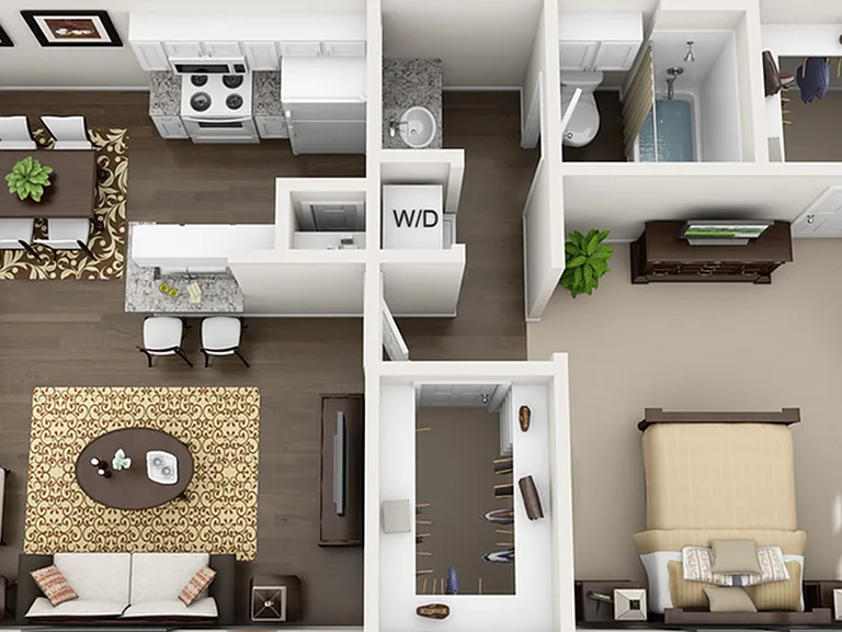 A2: 1 Bed 1 Bath A2: 1 Bed 1 Bath