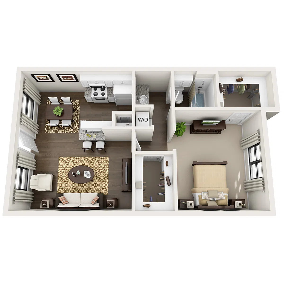 Floor plan A2 - 1X1