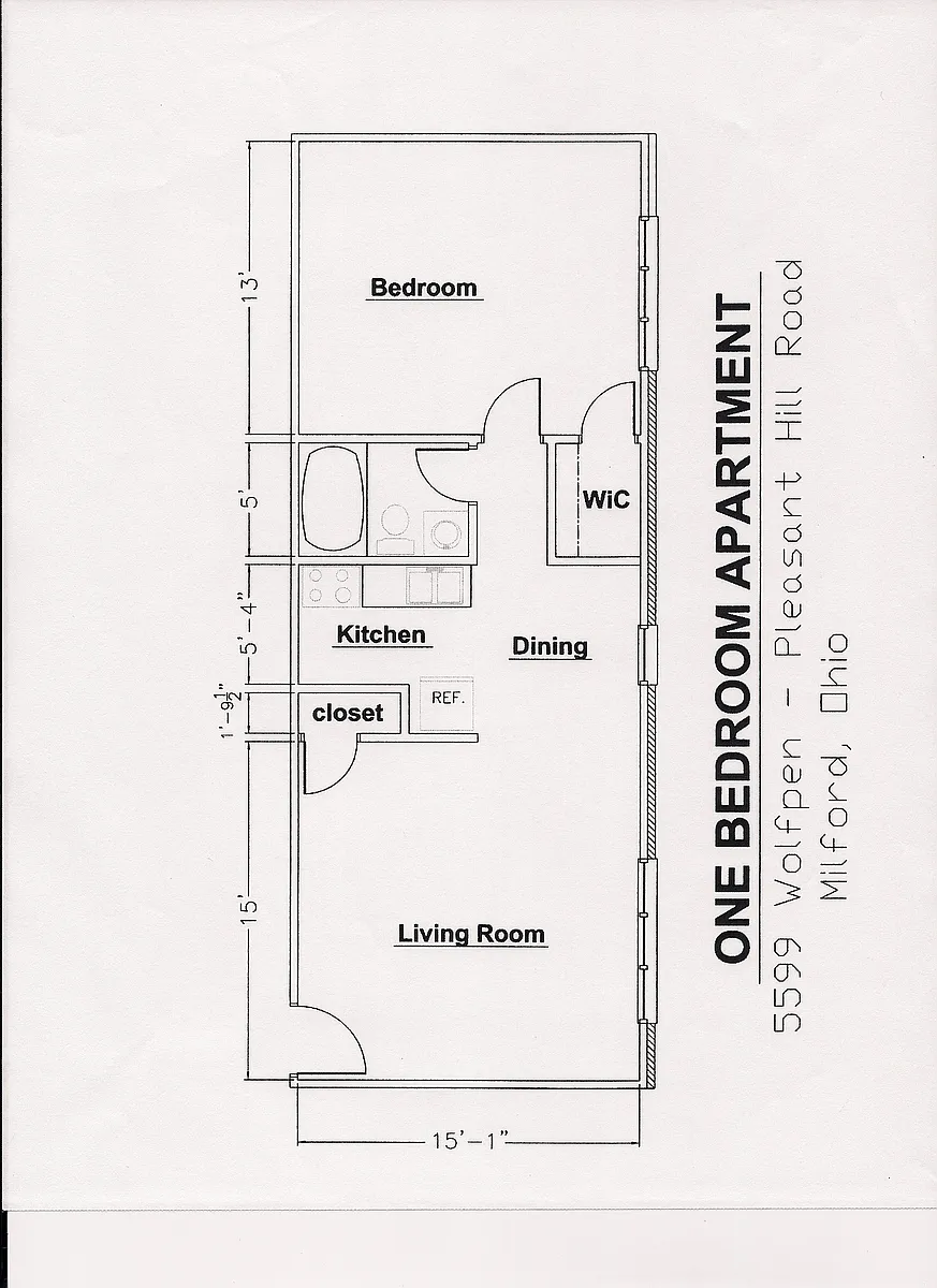 Floor plan ONE Bedroom