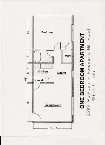 Floor plan ONE Bedroom