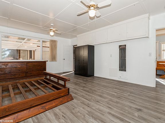One of two dresser cabinets for all your clothes. Two ceiling fans to keep you cool during the summer.