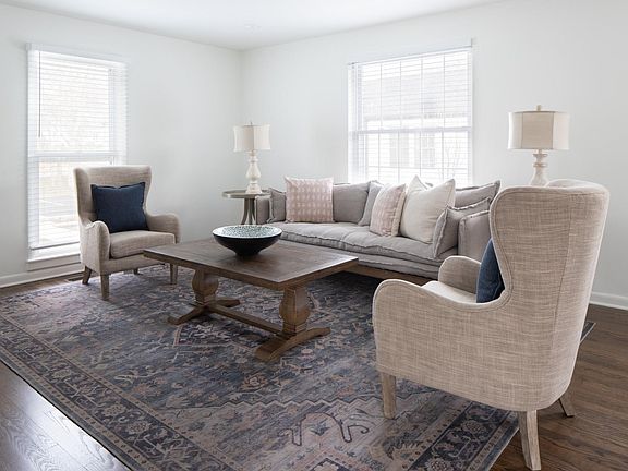 Sunny and bright living room with ample space.