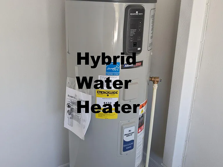 Hybrid Water Heater cools the garage while heating water