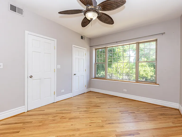 primary bedroom; double closets