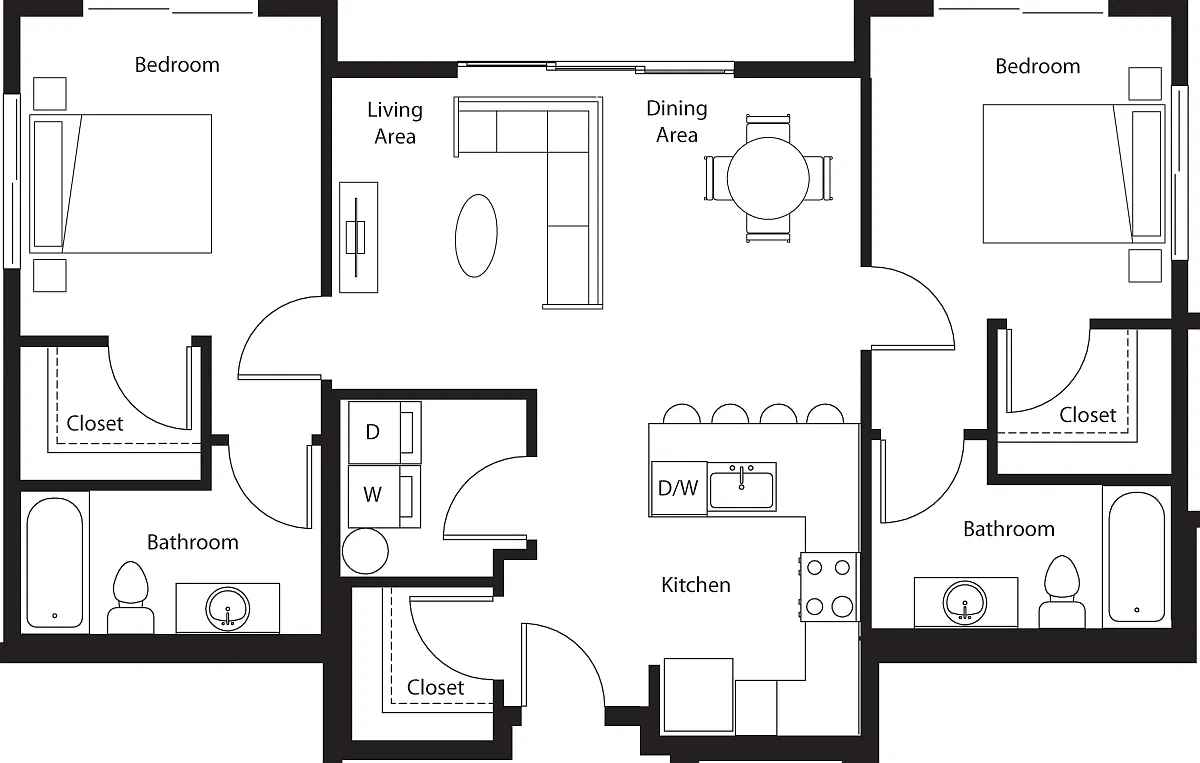 Floor plan Mountain D1